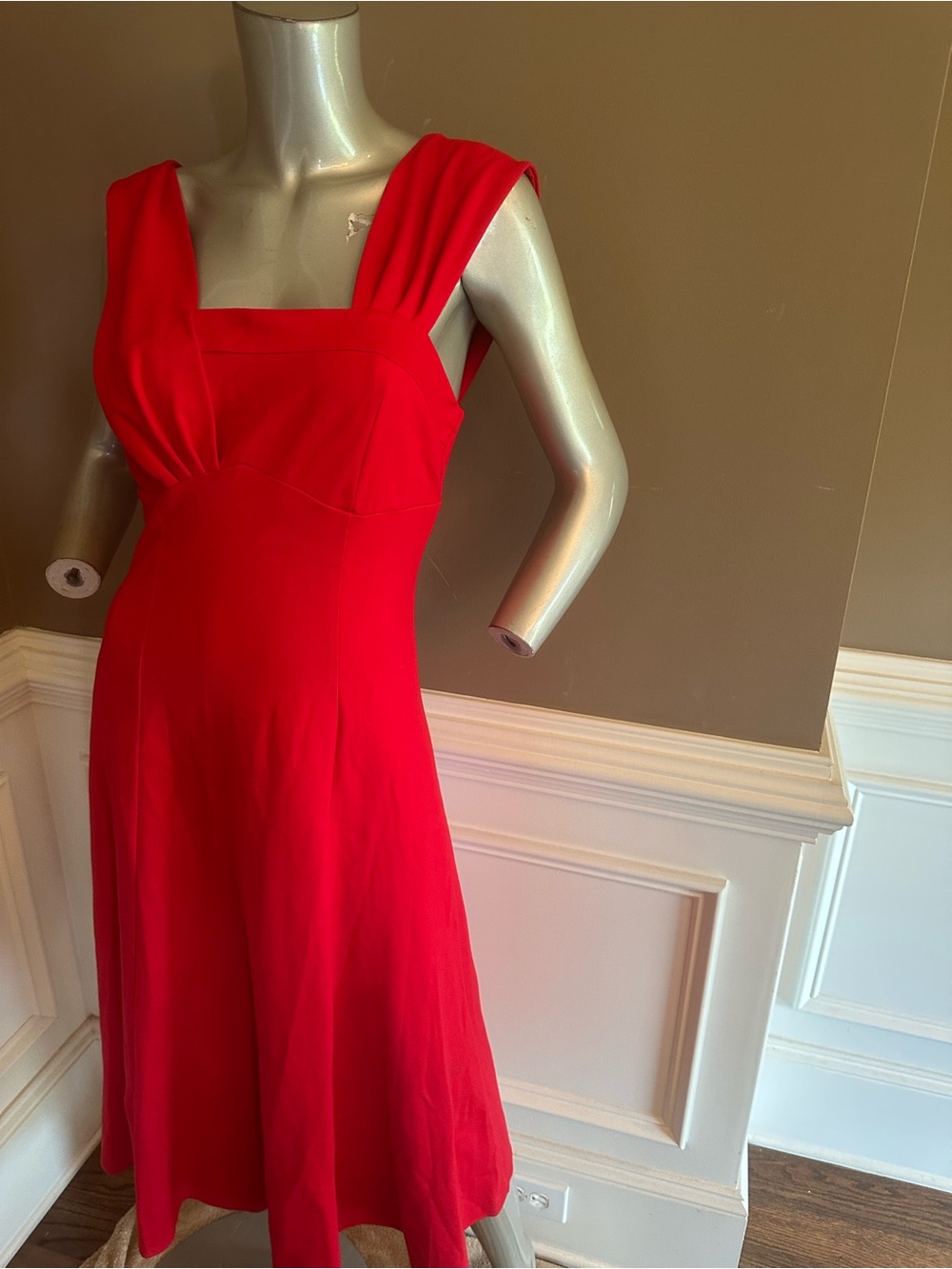 Fashion Nova Red One-Shoulder Midi Dress - Picture 4 of 5